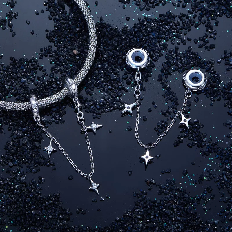 (afbeelding voor) PANDORA-stijl Starburst-veiligheidsketting - SCC2789 - Bekijken 4