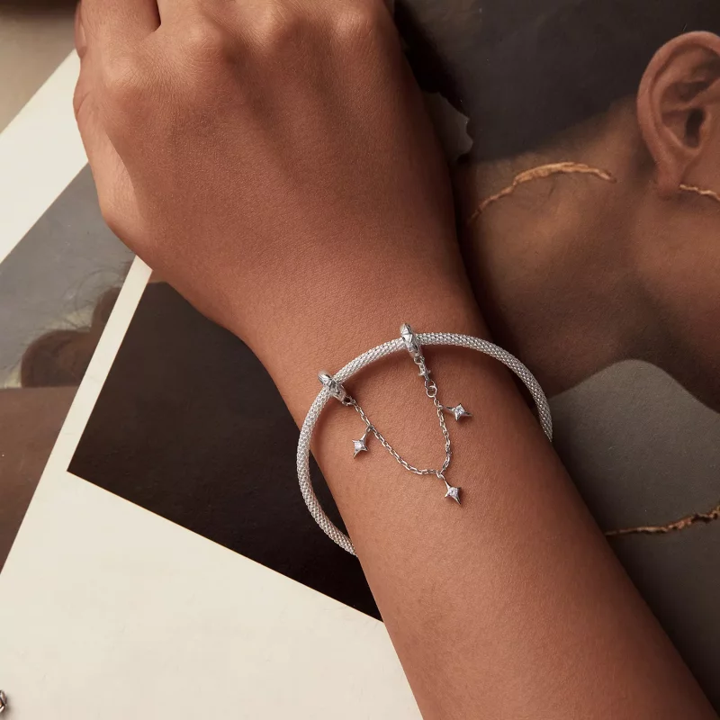 (afbeelding voor) PANDORA-stijl Starburst-veiligheidsketting - SCC2789 - Bekijken 6