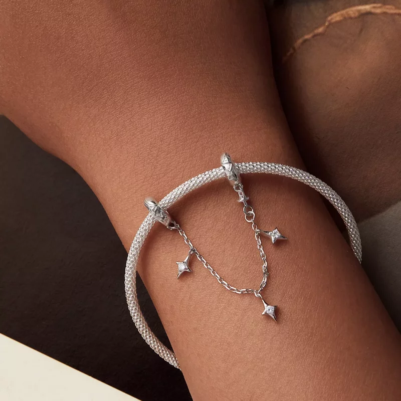 (afbeelding voor) PANDORA-stijl Starburst-veiligheidsketting - SCC2789 - Bekijken 7