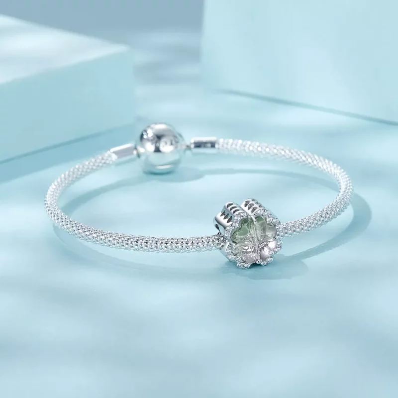 (afbeelding voor) PANDORA Stijl Klavertje Vier Charm - SCC2803 - Bekijken 5