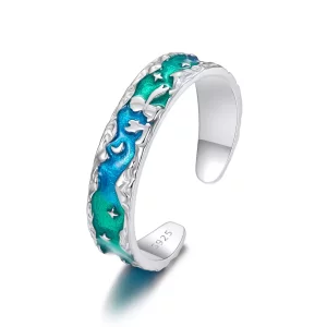 PANDORA Stijl Aurora Sterren Kleine Prins en Vos Openende Open Ring - SCR1021-E (afbeelding voor) PANDORA Stijl Aurora Sterren Kleine Prins en Vos Openende Open Ring - SCR1021-E