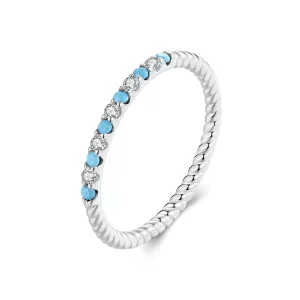 PANDORA Stijl Turquoise Ring - SCR1024 (afbeelding voor) PANDORA Stijl Turquoise Ring - SCR1024