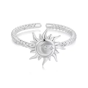 PANDORA Stijl Zon en Maan Open Ring - SCR1038-E (afbeelding voor) PANDORA Stijl Zon en Maan Open Ring - SCR1038-E