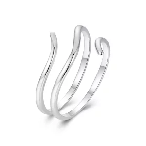 PANDORA Stijl Meerlaagse Eenvoudige Open Ring - SCR1040-E (afbeelding voor) PANDORA Stijl Meerlaagse Eenvoudige Open Ring - SCR1040-E