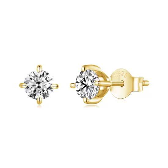 (afbeelding voor) PANDORA Stijl 0.5ct Moissanite Oorbellen - MSE038-BM