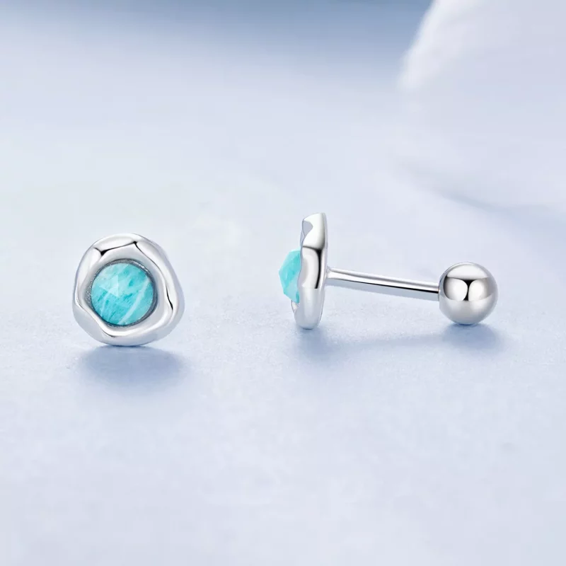 (afbeelding voor) PANDORA Stijl Amazoniet oorbellen - BSE1056 - Bekijken 4