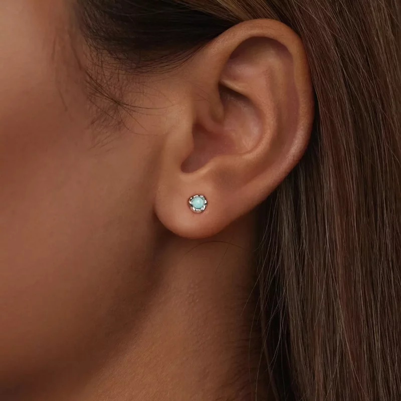 (afbeelding voor) PANDORA Stijl Amazoniet oorbellen - BSE1056 - Bekijken 6