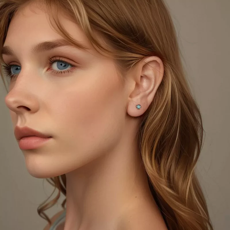 (afbeelding voor) PANDORA Stijl Amazoniet oorbellen - BSE1056 - Bekijken 8