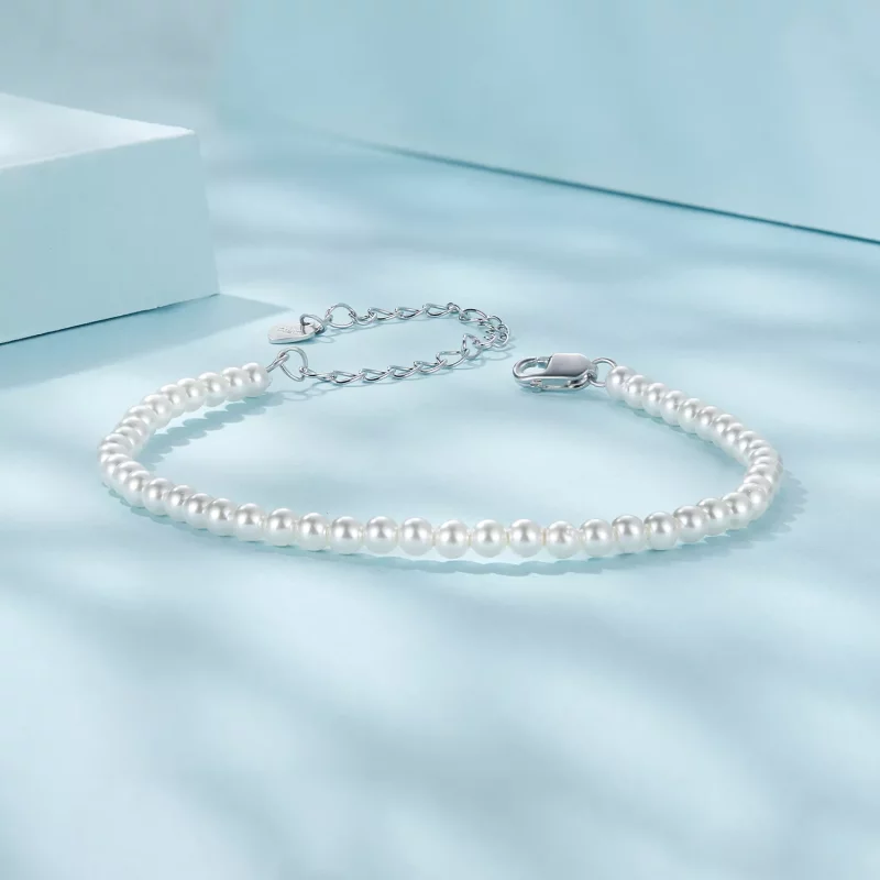 (afbeelding voor) PANDORA-stijl Australische witte parelarmband - SCB280 - Bekijken 3