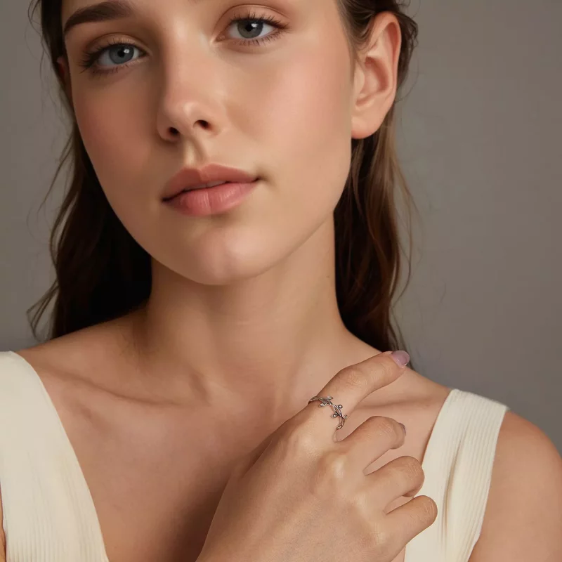 (afbeelding voor) PANDORA Stijl Blad Ring - BSR581 - Bekijken 8