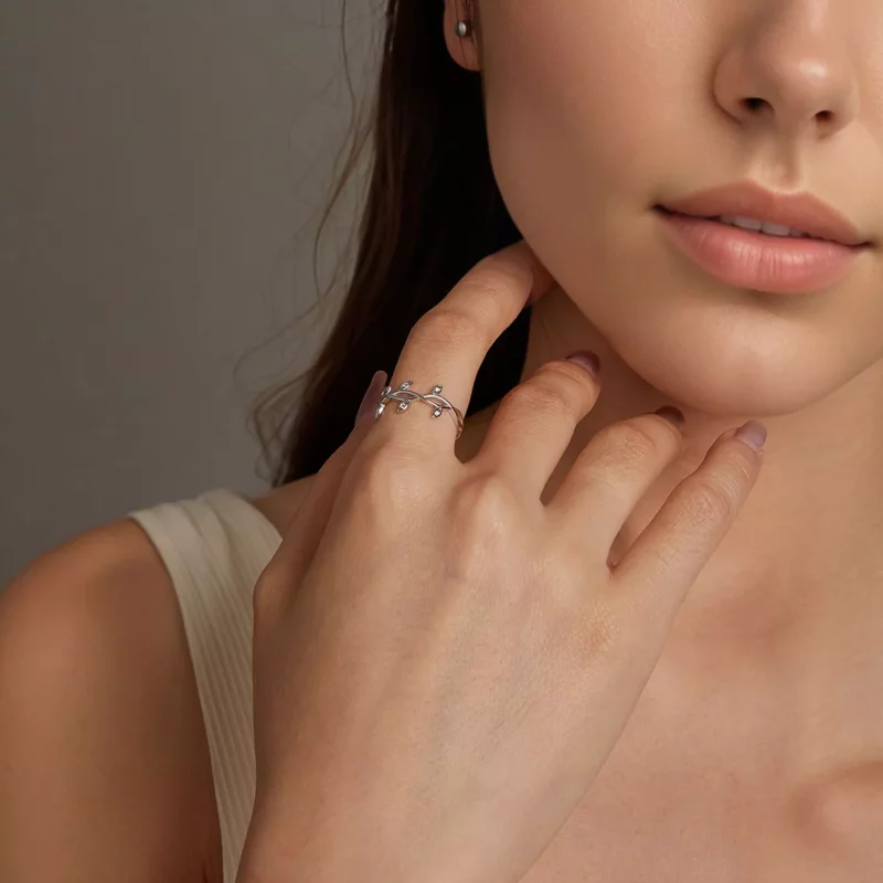 (afbeelding voor) PANDORA Stijl Blad Ring - BSR581 - Bekijken 9