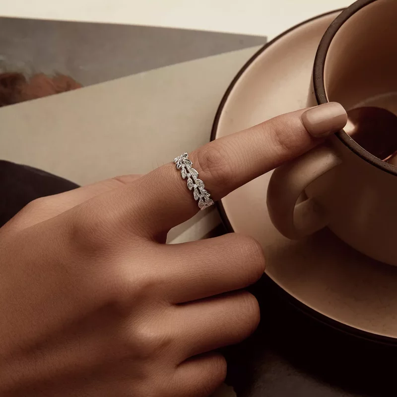 (afbeelding voor) PANDORA Stijl Blad Ring - BSR600 - Bekijken 6