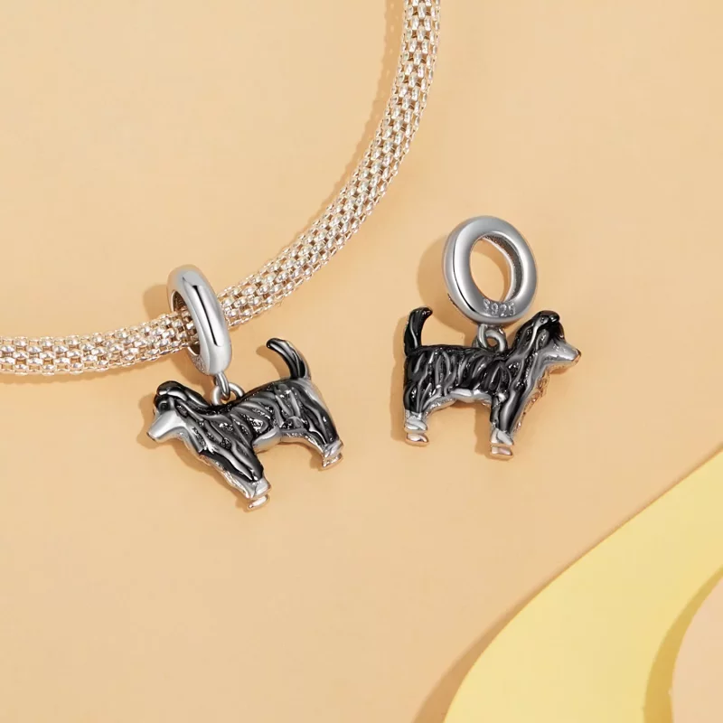 (afbeelding voor) PANDORA Stijl Border Collie Hanger - SCC2836 - Bekijken 4