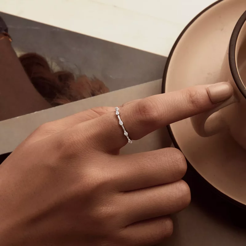 (afbeelding voor) PANDORA Stijl Exquise kleine enkele ring - BSR576 - Bekijken 5
