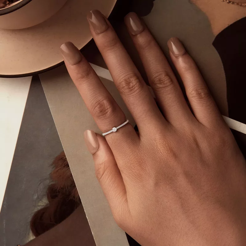 (afbeelding voor) PANDORA Stijl Exquise kleine enkele ring - BSR577 - Bekijken 4