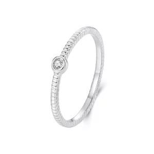 PANDORA Stijl Exquise kleine enkele ring - BSR577 (afbeelding voor) PANDORA Stijl Exquise kleine enkele ring - BSR577