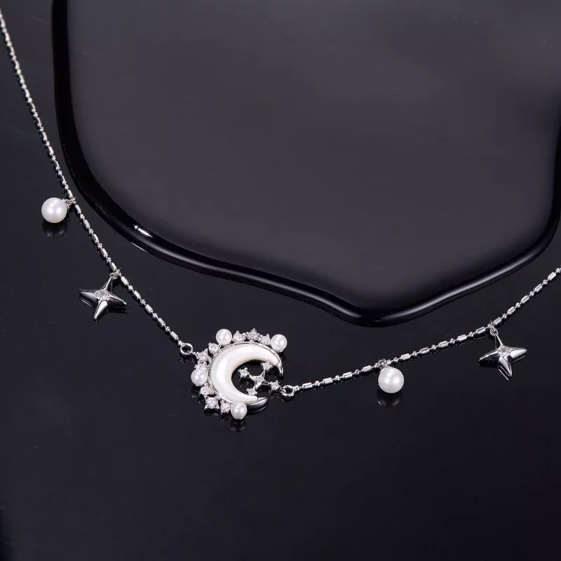 (afbeelding voor) PANDORA Stijl Halve Maan Ketting - YIN115 - Bekijken 4