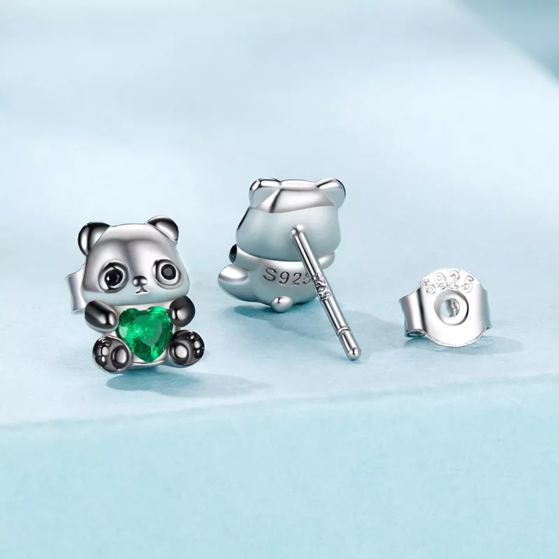 (afbeelding voor) PANDORA Stijl Hart Panda Oorbellen - SCE1775 - Bekijken 2