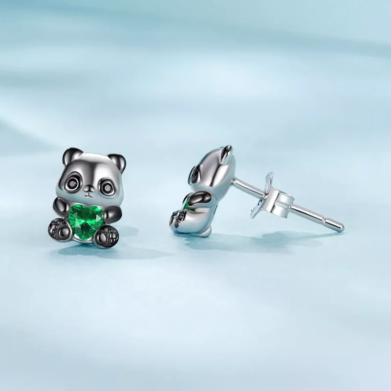 (afbeelding voor) PANDORA Stijl Hart Panda Oorbellen - SCE1775 - Bekijken 4