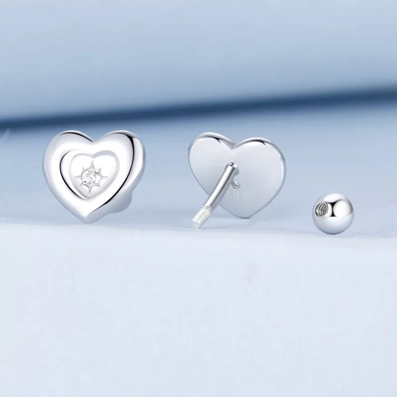 (afbeelding voor) PANDORA Stijl Hart Starburst Oorbellen - BSE1045 - Bekijken 2