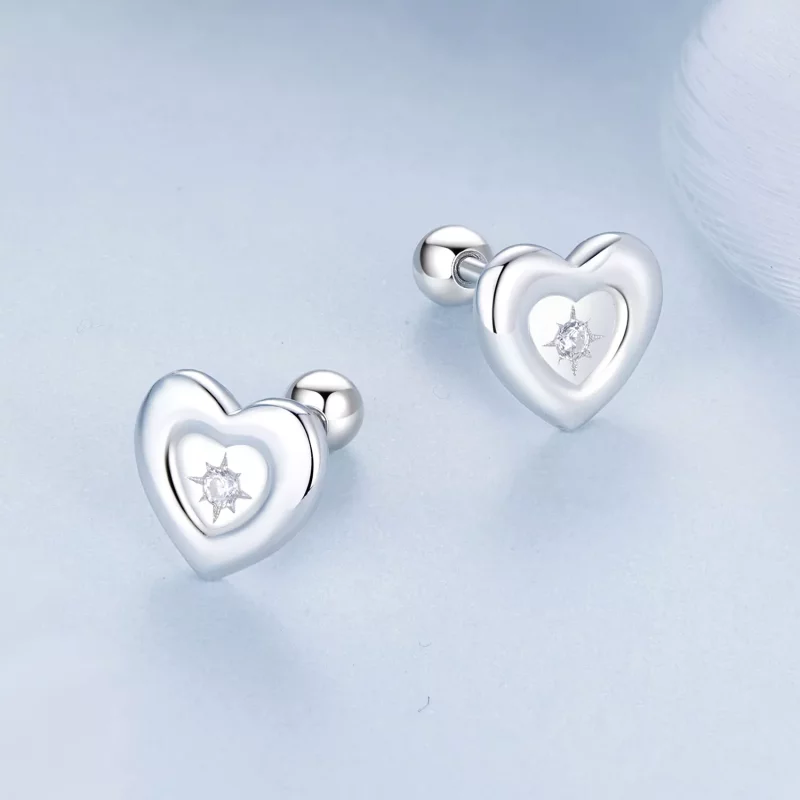 (afbeelding voor) PANDORA Stijl Hart Starburst Oorbellen - BSE1045 - Bekijken 3