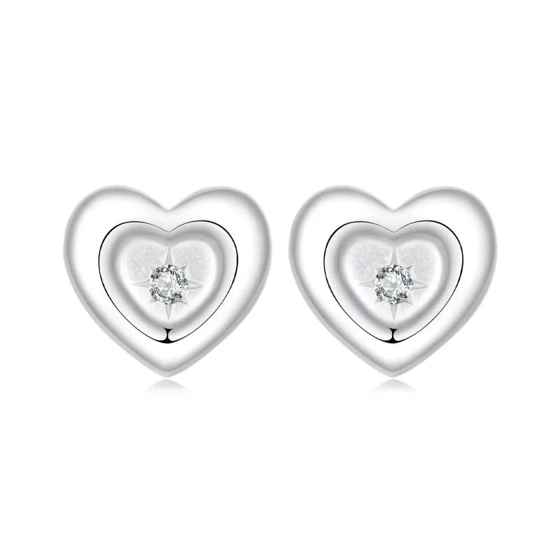 (afbeelding voor) PANDORA Stijl Hart Starburst Oorbellen - BSE1045