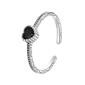 PANDORA Stijl Hart van Duisternis Openingsring - SCR1074-E (afbeelding voor) PANDORA Stijl Hart van Duisternis Openingsring - SCR1074-E