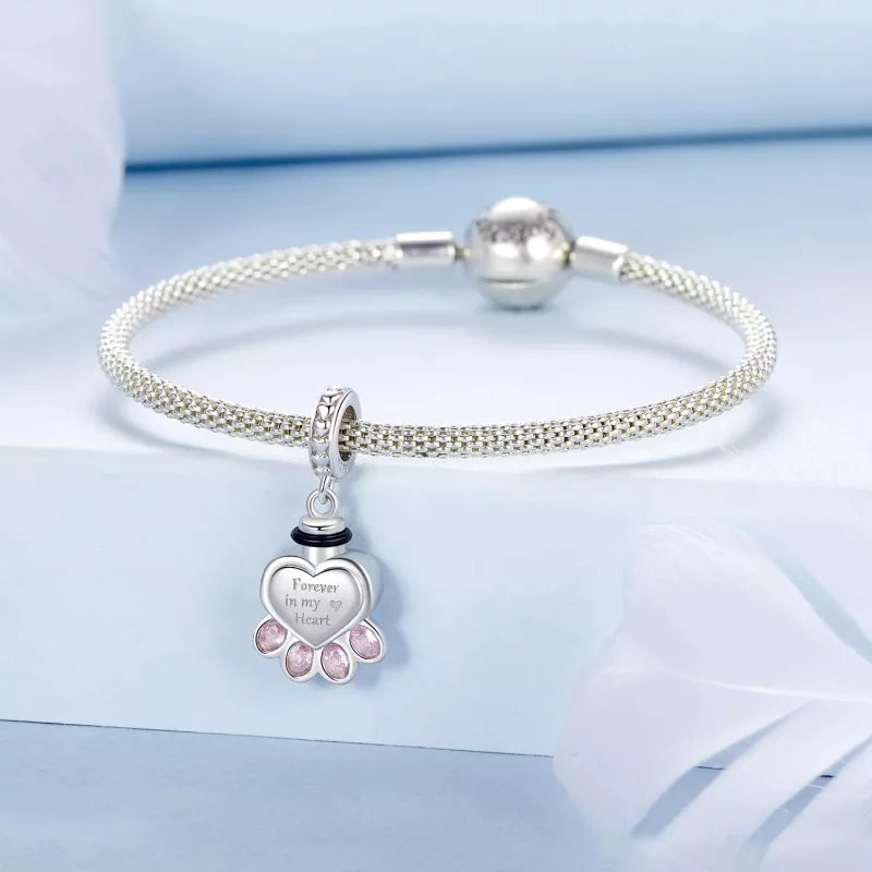 (afbeelding voor) PANDORA Stijl Huisdier urn gedenkdoos hanger - BSC1037 - Bekijken 3