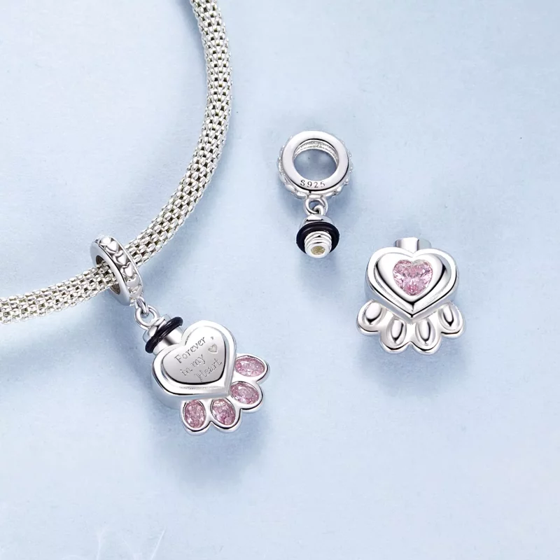 (afbeelding voor) PANDORA Stijl Huisdier urn gedenkdoos hanger - BSC1037 - Bekijken 4