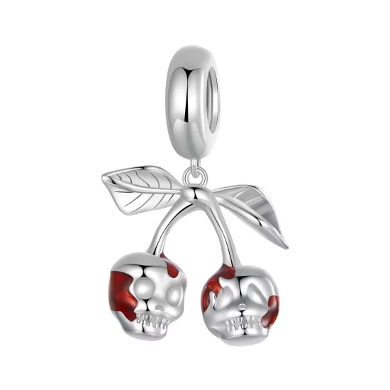 (afbeelding voor) PANDORA Stijl Kers Schedel Hanger - SCC2904