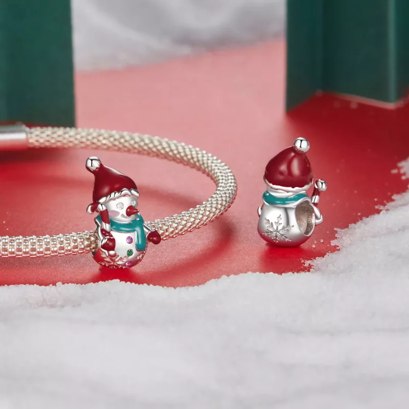 (afbeelding voor) PANDORA-stijl kerst sneeuwman kralen - BSC1070 - Bekijken 4