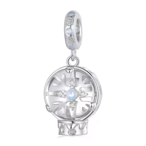 PANDORA-stijl kerst sneeuwvlok kristallen bol hanger - SCC2917 (afbeelding voor) PANDORA-stijl kerst sneeuwvlok kristallen bol hanger - SCC2917