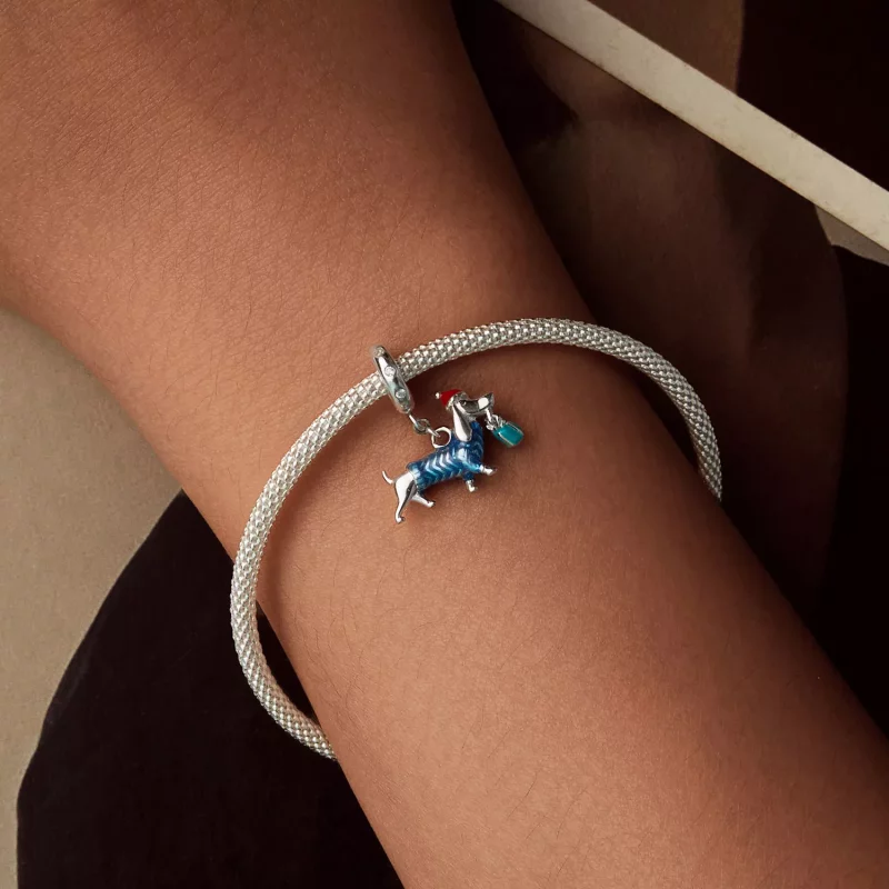 (afbeelding voor) PANDORA-stijl kerst-teckelhanger - BSC1069 - Bekijken 5