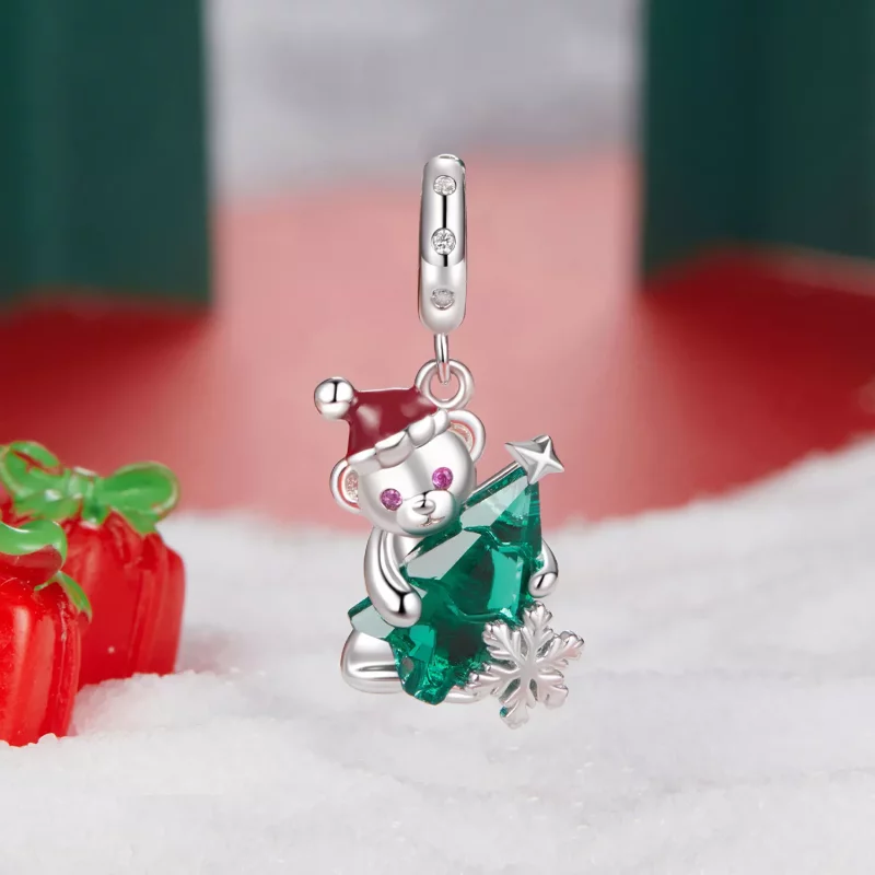 (afbeelding voor) PANDORA-stijl kerstbeerhanger - BSC1065 - Bekijken 2