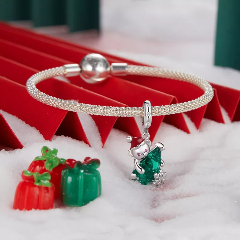 (afbeelding voor) PANDORA-stijl kerstbeerhanger - BSC1065 - Bekijken 3