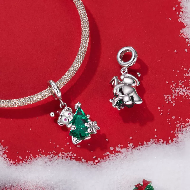 (afbeelding voor) PANDORA-stijl kerstbeerhanger - BSC1065 - Bekijken 4
