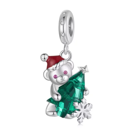 (afbeelding voor) PANDORA-stijl kerstbeerhanger - BSC1065