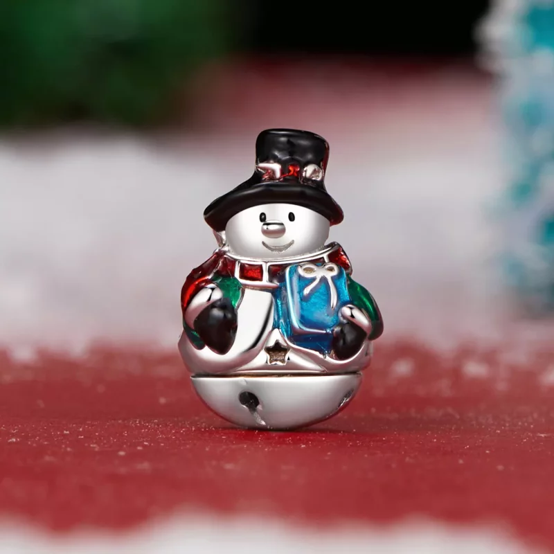 (afbeelding voor) PANDORA-stijl kerstbel sneeuwpop kralen - SCC2913 - Bekijken 2