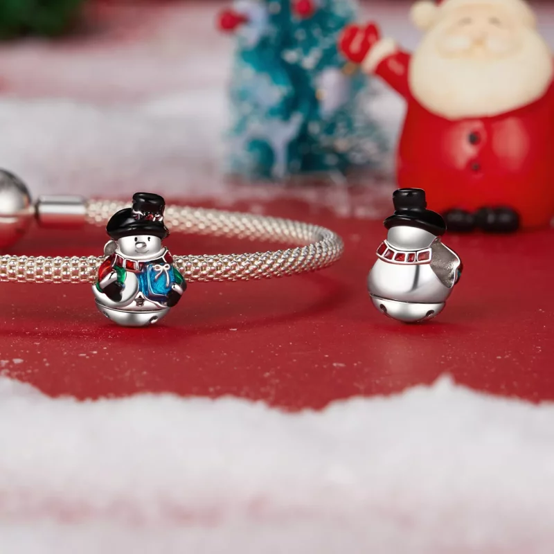 (afbeelding voor) PANDORA-stijl kerstbel sneeuwpop kralen - SCC2913 - Bekijken 4