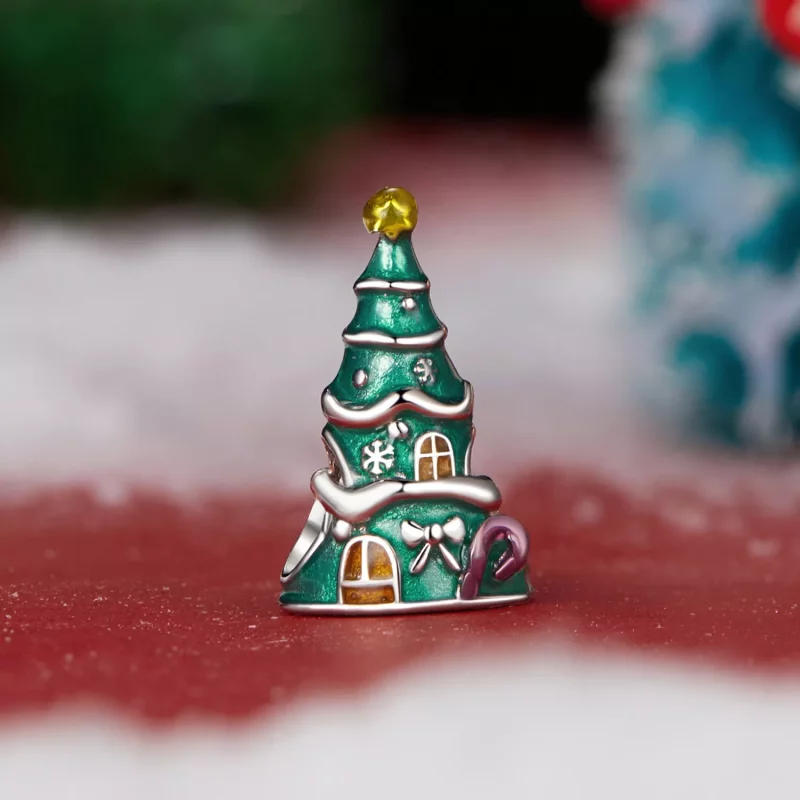 (afbeelding voor) PANDORA-stijl kerstboomhuisje kralen - SCC2916 - Bekijken 2