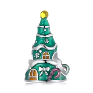 PANDORA-stijl kerstboomhuisje kralen - SCC2916 (afbeelding voor) PANDORA-stijl kerstboomhuisje kralen - SCC2916