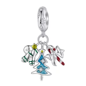 PANDORA-stijl kerstvreugdehanger - SCC2914 (afbeelding voor) PANDORA-stijl kerstvreugdehanger - SCC2914
