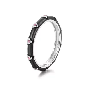PANDORA Stijl Kleine liefdesring - SCR1056-BK (afbeelding voor) PANDORA Stijl Kleine liefdesring - SCR1056-BK
