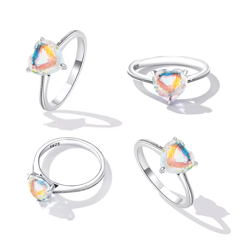 (afbeelding voor) PANDORA Stijl Kleurrijke Hart Ring - BSR252 - Bekijken 2