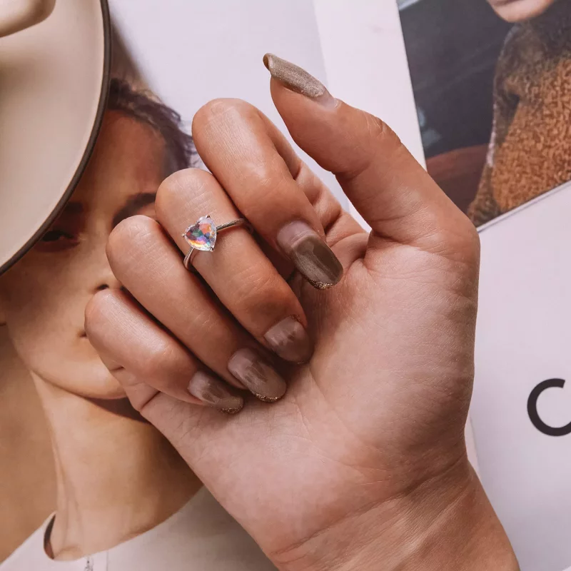 (afbeelding voor) PANDORA Stijl Kleurrijke Hart Ring - BSR252 - Bekijken 8
