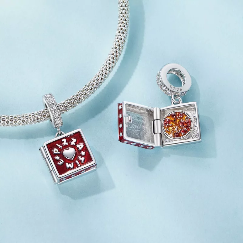 (afbeelding voor) PANDORA Stijl Leuke Pizza Hanger - SCC2841 - Bekijken 5