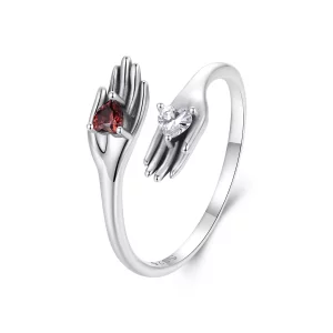 (afbeelding voor) PANDORA-stijl Liefde en oprechtheid beschermerring - SCR1048-E