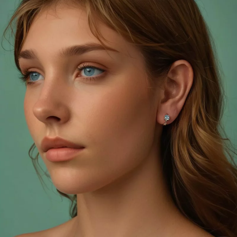 (afbeelding voor) PANDORA Stijl Marineblauwe Prinses Vierkante Oorbellen - BSE1100 - Bekijken 7