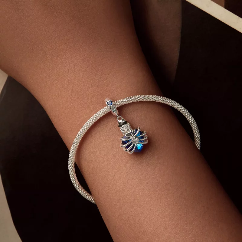 (afbeelding voor) PANDORA Stijl Memorial Rose Hart Blauw - BSC1058-BU - Bekijken 5