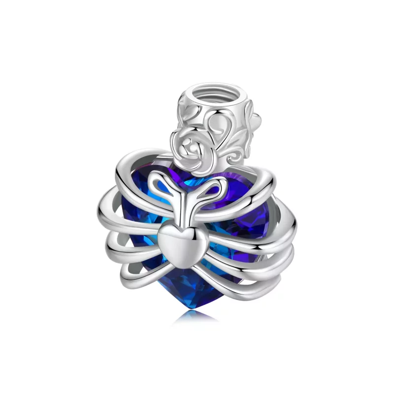 (afbeelding voor) PANDORA Stijl Memorial Rose Hart Blauw - BSC1058-BU - Bekijken 6